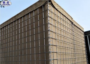 Military Gabion Box Defensive Hesco Barriers Beige Sand Geotextile CE Certification