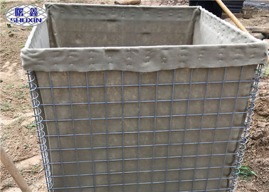 SX9 Sand Fileld HESCO Defensive Barriers / Geotextile Lined Military Gabion Barriers
