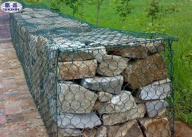 Custom Hexagonal Gabion Wall Cages / Wire Mesh Rock Retaining Wall