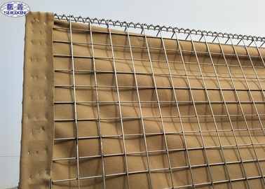 Welded Wire Mesh Military Hesco Defensive Barriers With Geotextile Cloth