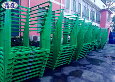 Green Steel Stacking Racks , Warehouse Plate Stacking Storage Racks For Tobacco