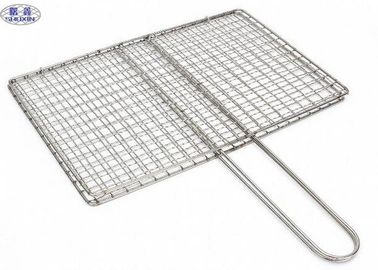 Square Barbecue Grill Wire Mesh , Stainless Steel BBQ Grill Mesh ISO Certificated
