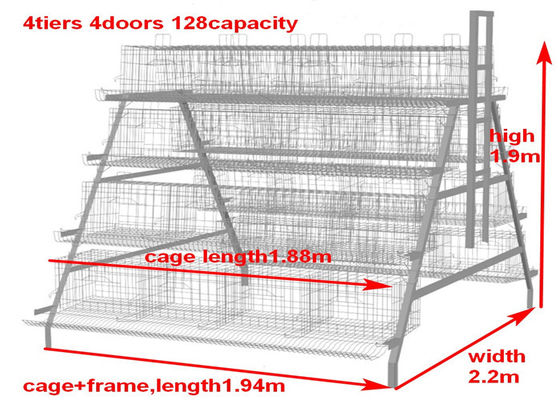 Poultry Farm House A Type Hdg Battery Cage For Layers
