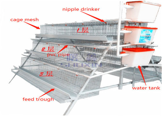 Three Layers Folding Galvanised Poultry Chicken Cages