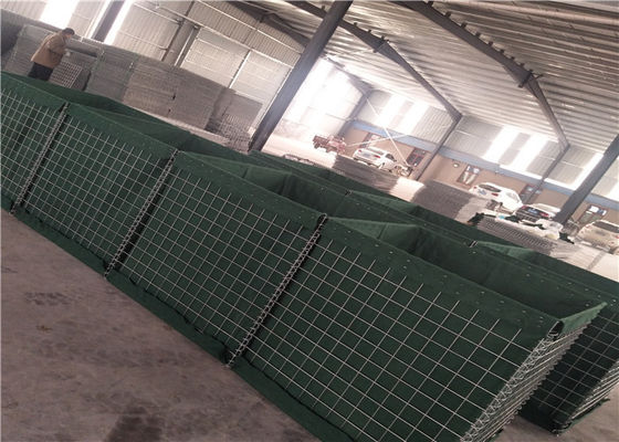4MM Green Geotextile Hesco Containers For Force Protection