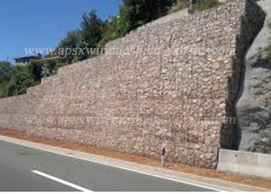 Double Twist Weave Hexagon 2.7MM Gabion Wall Cages Rockfall Protection Netting