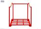 Tire Portable Steel Stacking Racks Heavy Duty Collapsible Red Storage Shelf