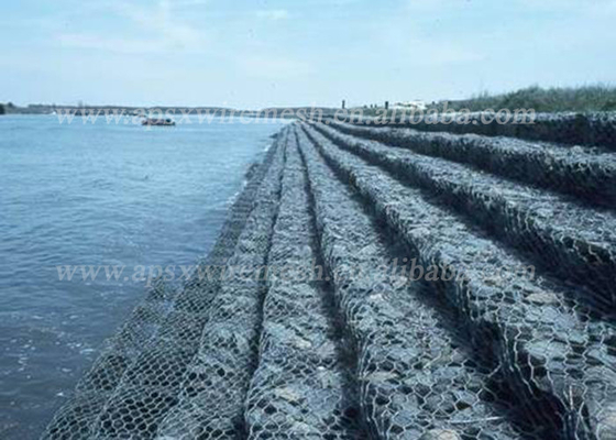 2*1*1 M Iron Steel Wire Gabion Wall Cages Erosion Control River