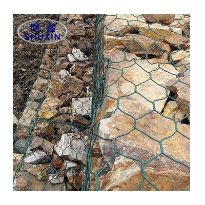 Hole 8*10cm River Slope Steel Gabion Baskets 2*1*1m Galvanized Woven