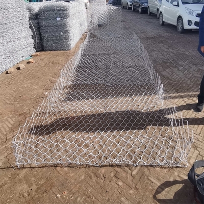 2.5mm 6*2*0.3m Size Galvanised Steel Cages For Stones Double Twist
