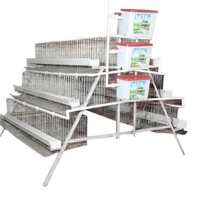 Automatic Battery System Layer Chicken Cage Hot Dipped Galvanized Type A 4 Doors