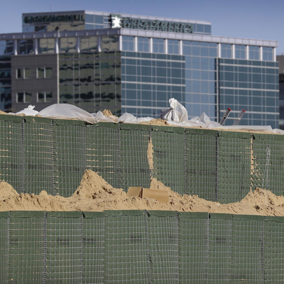 Galvanized Sand Filled Army Barrier For Soldier Protection Retaining Wall