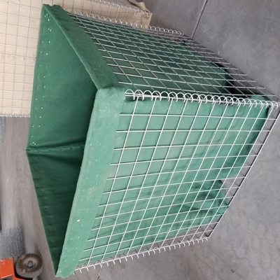 Mil 3 Welded Mesh Defensive Barrier Square Hole With Nonwoven Polypropylene Geotextile