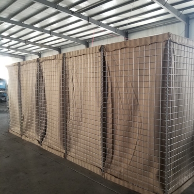 Mil 3 4mm 75cmx75cm Hesco Baskets Military Sand Barriers ISO Certification
