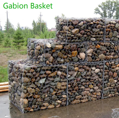 Anticorrosion Wire Mesh Retaining Wall Gabion Wall For Flood Protection 2 X 1 X 0.5M