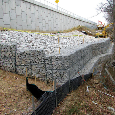 80*100mm Zinc Coated Gabion Box Wire Retaining Wall Cages For River Protection