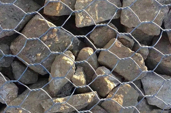 Customization River Flood Control Gabion Basket 8*10cm Hexagonal Hole