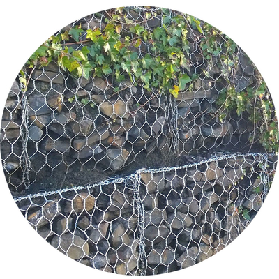 ISO COC Iron Wire Mesh Galvanized Gabion Baskets 100*120mm Hole