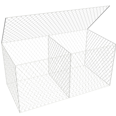 Double Twisted HDG Galvanized 8x10cm Gabion Baskets Stone Filled Wire Cages