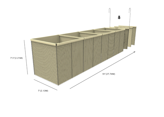 ISO CE Anti Corrosion Military Sand Wall Hesco Barrier High Durability