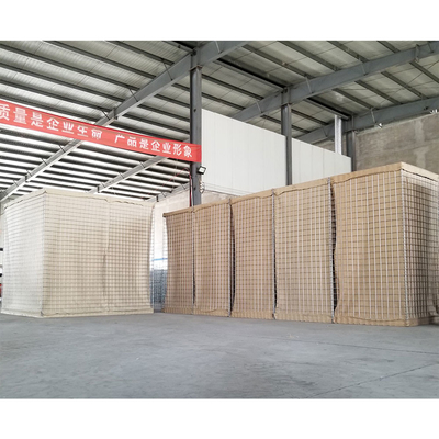 Hot Galvanized Welded Defensive Military Barrier HESCO Boxes With Geotextile