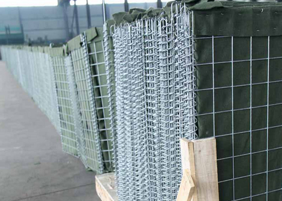 Durable Welded Gabion Defensive Barrier Bastion 75*75mm Hot Dipped Galvanized