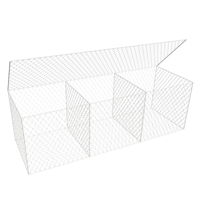 Galfan Coated Hexagonal Gabion Box 2*1*1 M 60mm X 80mm