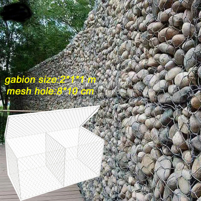 High Zinc Coating Galvanised Gabion Boxes Anti Corrosive 2.2mm Dia Wire