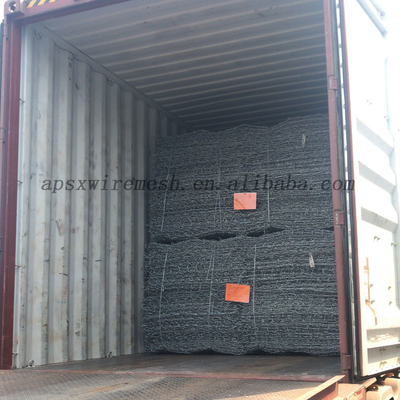 Mesh Type 8x10cm Hexagonal Gabion Box Slope Protection Pvc Coated