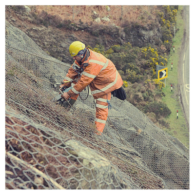 SNS Galvanized Heavy Duty Rockfall Netting Passive Protection Gabion Mesh Fence with Wire Rope