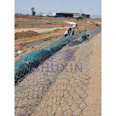 Iron Wire 2.7mm Galvanised Gabion Hole 8*10cm Weave For Stones