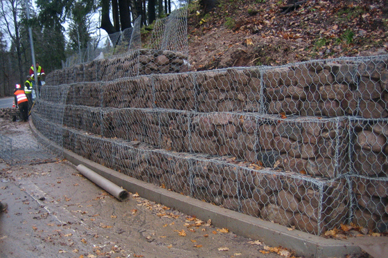 Durable Wire Basket Retaining Wall Heavy Zinc Coated 2m X 1m X 1m