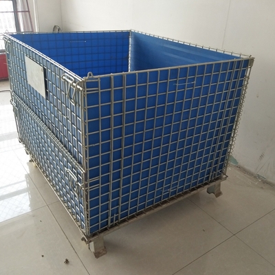 Oem Galvanized Foldable Euro Bottle Wire Container 1200*1000*890 Wire Mesh Container Stackable Storage Cage