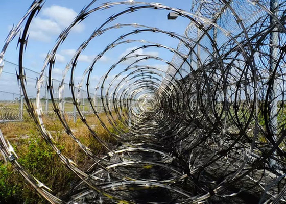 Spiral Straight Line and Cross Type Razor Barbed Wire Available BTO-12