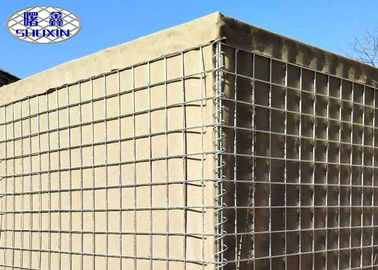 Welded Defensive Barrier Anti - Explosion Wall With Beige Geotextile