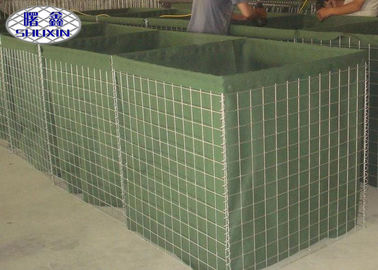 1*1*1m Defensive Barriers Army Green Welded Gabion Hesco Mlilatary Use Bastion