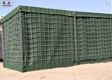 Galvanized Mesh Gabion Military Barriers / Military Sand Wall Barriers