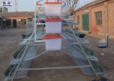 3 Tiers Poultry Chicken Cages / Layer Poultry Farming Cage Design