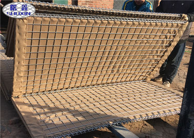 Sand Filled Gabion Flood Barriers With Geotextile Galvanized Steel Wire