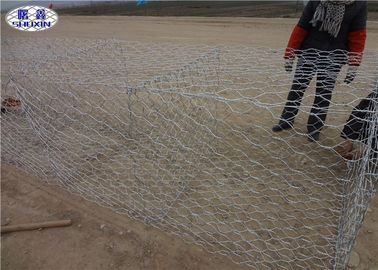 Galvanized PVC Coated Gabion Baskets For River Protection Wall OEM Service