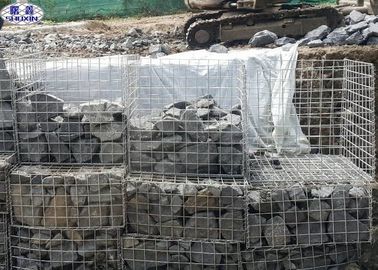 Galfan Wire Welded Stone Filled Gabions For Flood Bank OEM Service