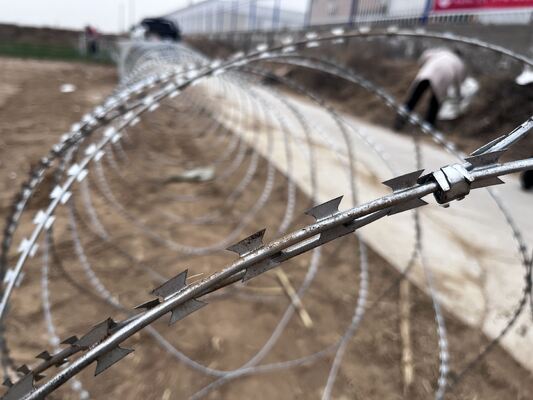 Highly Ductile Anti-Climbing Corrosion-Resistant Razor Barbed Wire Mesh for Security Fence