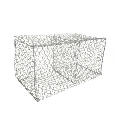 Wholesale PVC Crimped Woven Gabion Box 80x100mm Hexagonal Galfan Galvanized Gabion Basket