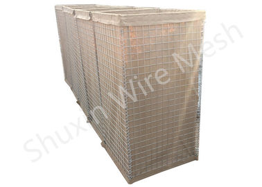 SX - 1 / Military Sand Wall HESCO Protection Barriers With Geotextile Cloth 4.0mm Dia