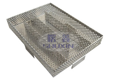 Stainless Steel BBQ Cold Smoke Generator Strong Square Shape with Perforated Mesh