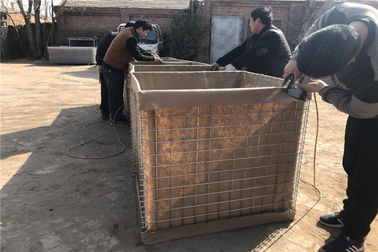 Collapsible Military Hesco Barriers , Erosion Control Hesco Border Defence Wall