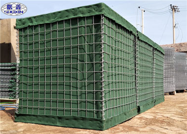 Galfan Coated Geotextile Linded Welded Hesco Defensive Barriers Military Green