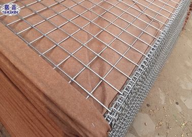 Wire Mesh Military Hesco Barriers Welded Gabion Filled With Sand / Stone