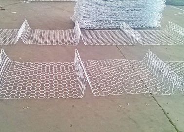 Zinc Coat 80 * 100 Mm Gabion Wall Cages / Gabion Basket Cage River Protection