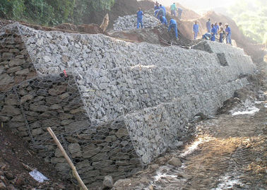 Galvanized Steel 80x100mm 60x80mm Stone Filled Gabions Basket Retaining Wall